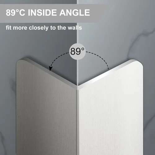 Vista 2 de Protector de esquina de pared, protector adhesivo de esquina de pared de acero inoxidable para proteger la pared, 58.6 pulgadas x 1.57 pulgadas