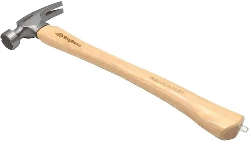 Vista 5 de Big Horn 15101 - Martillo para enmarcar con mango curvado de 21 onzas, cara fresada, arrancador magnético de uñas, garra antianillo, cabeza de acero