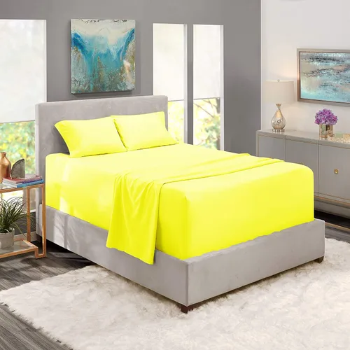 Vista 4 de Juego de sábanas de tamaño individual, juego de 4 piezas, sábanas de lujo para hotel, suaves, 100% algodón, 800 hilos, bolsillos profundos de 12