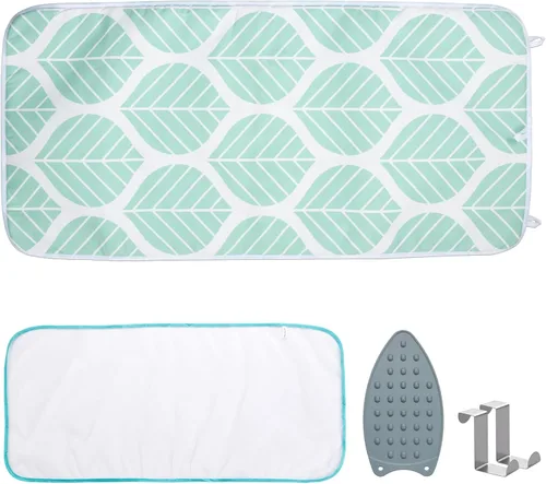 Vista 35 de Seiritex Funda para tabla de planchar de sobremesa de 12 x 32 pulgadas, funda para tabla de planchar pequeña de 3 capas, acolchado grueso Flora
