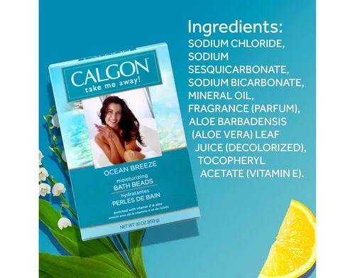 Vista 6 de Calgon Cuentas de baño ultra hidratantes de 30 onzas (brisa oceánica, paquete de 3)
