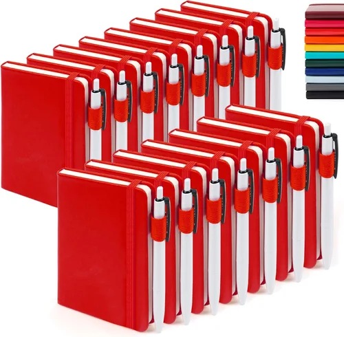Vista 11 de Feela - Paquete de 15 cuadernos pequeños de bolsillo a granel, mini cuadernos de notas memo de tapa dura con líneas universitarias y soporte