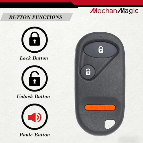 Vista 5 de MechanMagic Llavero de repuesto para control remoto se ajusta para Honda Civic EX LX DX 2001 2002 2003 2004 2005 / Honda Pilot 2003 2004 2005 2006