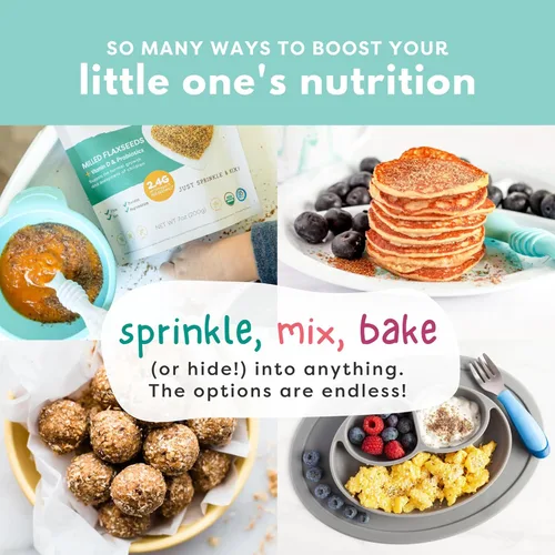 Vista 7 de Tiny Sprouts - Paquete de semillas de lino molidas orgánicas y semillas de chía molidas + probiótico de porción completa + refuerzo de supersemillas