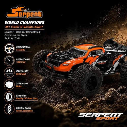 Vista 4 de Serpent 40 KMH RC Car for Adults, 1/18 4WD Remote Control Car Off Road