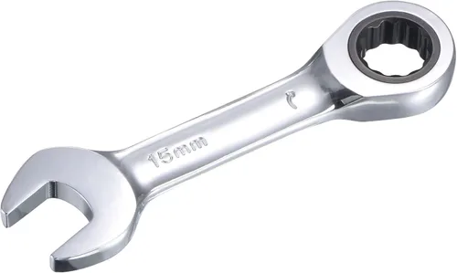 Vista 10 de uxcell Llave combinada de trinquete rechoncha de 0.236 in métrica 72 dientes 12 herramientas terminadas en caja de puntos, CR-V