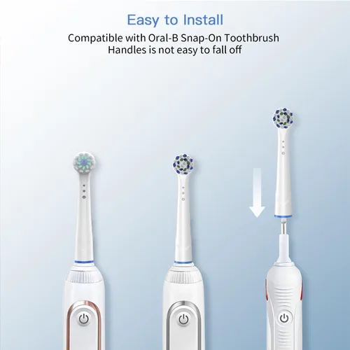 Vista 6 de Cabezales de cepillo de dientes de repuesto para Oral B Braun, paquete de 4 cabezales de cepillo eléctrico profesionales, cabezales de cepillo