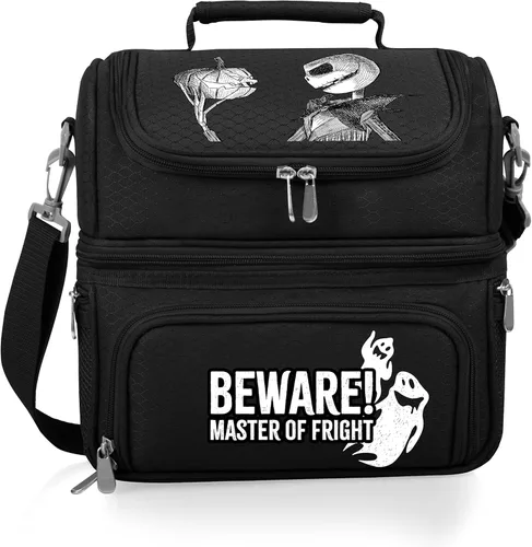 Vista 13 de PICNIC TIME Disney Mickey Mouse Pranzo Bolsa de Almuerzo, Lonchera Aislada con Juego de Utensilios, Bolsa Refrigerante para Almuerzo, (Negro), 11 x