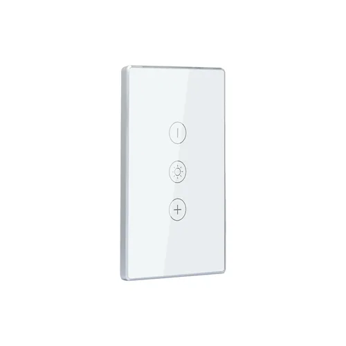 Vista 15 de Marco de aluminio de interruptor inteligente, panel de vidrio 2.5D, cable neutro de una sola banda, WiFi de 2.4 GHz, funciona con Tuya/vida