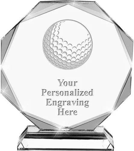 Vista 25 de Premio de cristal personalizado de 6.75 pulgadas con grabado - Premios de trofeos personalizados