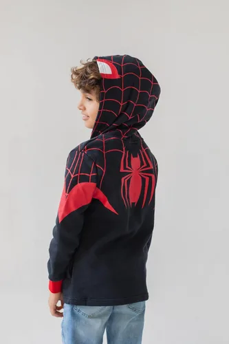 Vista 2 de Marvel Spider-Man Spider-Verse Venom - Sudadera con capucha y cremallera para niños pequeños y grandes