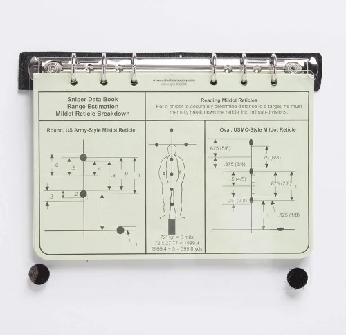 Vista 3 de Fundas tácticas para cuadernos con clip desmontable de 6 anillas (para papel de 6 orificios, 4 x 7 pulgadas), con hoja Lexan