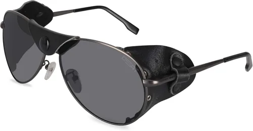 Vista 8 de OSSAT Gafas de sol polarizadas con protectores laterales de piel de vacuno a prueba de viento Gafas clásicas de pesca de montaña