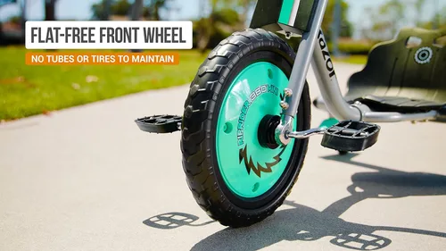Vista 7 de Razor RipRider 360 Mini, triciclo giratorio de 360 grados, ruedas traseras inclinadas dobles para facilitar el giro y derrape fácil, marco