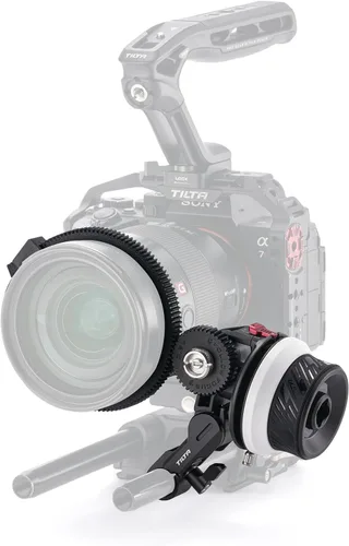 Tilta Pocket Follow Focus | Anillo de enfoque preciso con paradas A/B | Sistema de amortiguación fluido | Varilla de 15 mm y soporte de varilla |