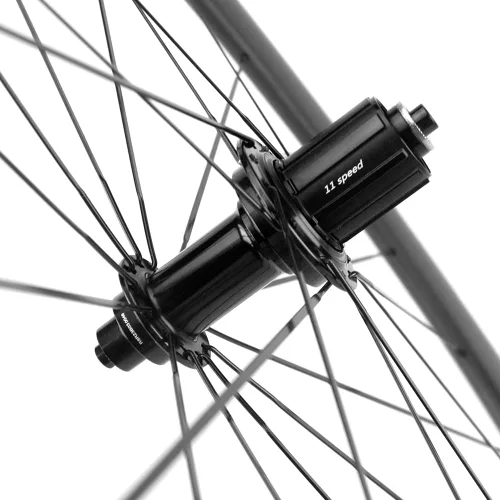 Vista 7 de 700c 2.362 in 3k carbono Clincher Wheelset Ciclismo Racing Ruedas 20/24h