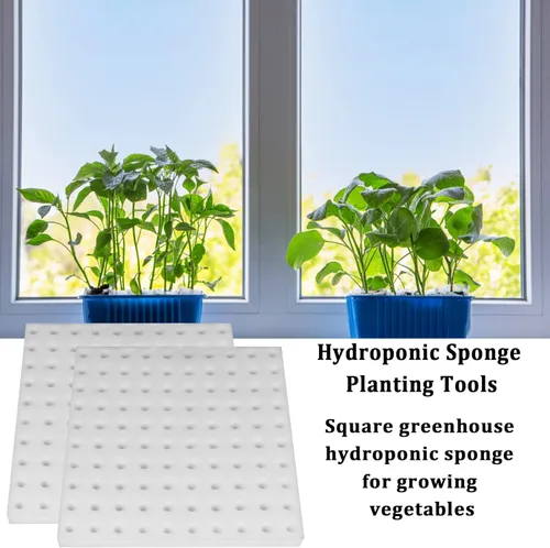 Vista 3 de 400 esponjas hidropónicas, herramienta de jardinería para plantar sin suelo, esponjas de plántulas, esponja de cultivo de invernadero