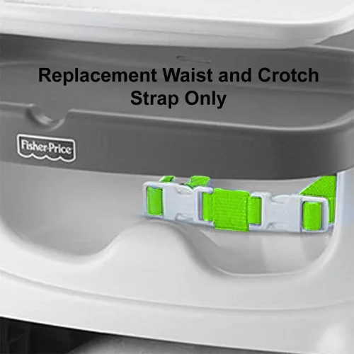 Vista 5 de Fisher-Price - Correa de repuesto para asiento elevador de cuidado saludable B7275, incluye 1 cintura verde y correa de entrepierna