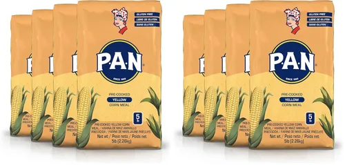 Vista 10 de P.A.N. Harina de maíz amarillo – Harina de maíz precocinada sin gluten y kosher para Arepas (2.2 lb/paquete de 4)
