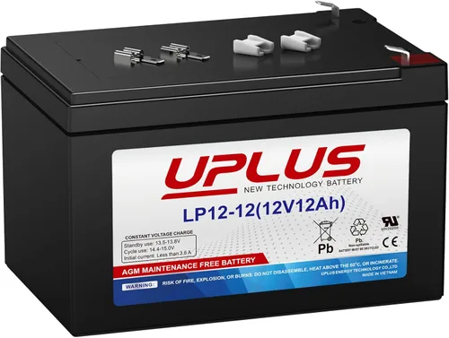 Vista 16 de UPLUS - Batería AGM recargable de 12 voltios y 4 AH, baterías de repuesto de batería de alarma LP12-4 SLA para panel de control de seguridad