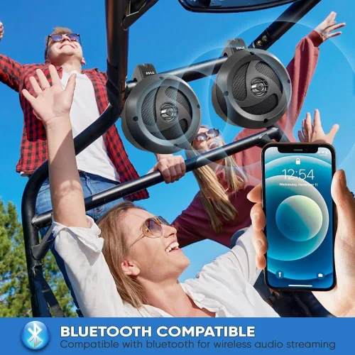 Vista 3 de Altavoces Bluetooth todoterreno impermeables de 2 vías, 4 pulgadas, 900 W, sistema de altavoces de torre de wakeboard de grado marino activo