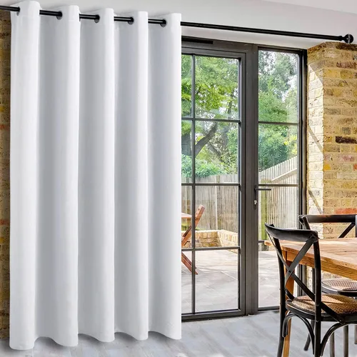 Vista 94 de DWCN Cortina divisora de habitación para total privacidad con bloqueo de luz - Cortinas térmicas para puerta de patio, sala de estar, división