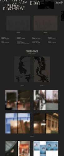 BTS SUGA Agust D D-DAY 1ª versión del álbum. Cartel plegado 1p en paquete+100p PhotoBook+1ea libro de letras+1p postal+2p PhotoCard+1p tarjeta de