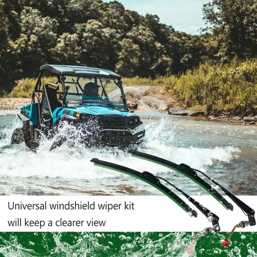 Vista 7 de UNIGT Juego de 2 limpiaparabrisas manuales compatibles con UTV, funciona a mano, para Polairs RZR Pro Ranger, Honda Pioneer Maverick X3 Commander