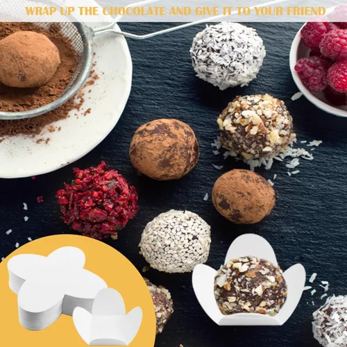 Vista 7 de 200 forros para cupcakes, envoltorios de trufas, tazas de caramelo de chocolate, forros para hornear para bodas, fiestas, cumpleaños, baby shower