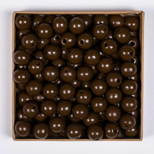 Vista 17 de Decoendiy 100 cuentas de madera para manualidades, cuentas redondas de madera de 0.630 in, cuentas de madera naturales pulidas de granja, cuentas