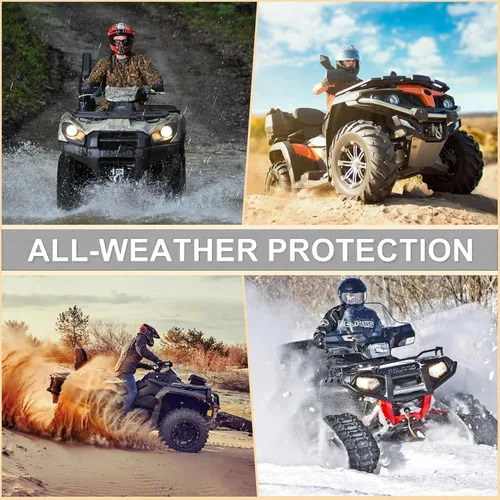 Vista 4 de UTV Cover 4 Seater 420D Waterproof for Polaris RZR 1000 S Motorcycle Dustproof Covers丨4-6 Seater Heavy Duty with Reflective Strips Cover