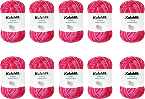 Vista 60 de Hilo acrílico de 1.76 oz (1 x 1.76 oz) para tejer y tejer, hilo de hilo degradado colorido, 1 rollo de madejas, hilo acrílico multicolor, perfecto