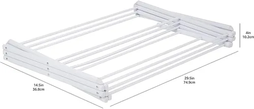 Vista 5 de EYHLKM - Perchero plegable para secar al aire y secar la ropa, gancho para bata montado en la pared, estante de secado de ropa para baño