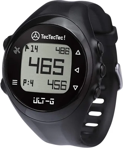 TecTecTec ULT-G - Reloj de golf GPS elegante, ligero y multifuncional, con correa de muñeca duradera y pantalla LCD, campos precargados en todo el