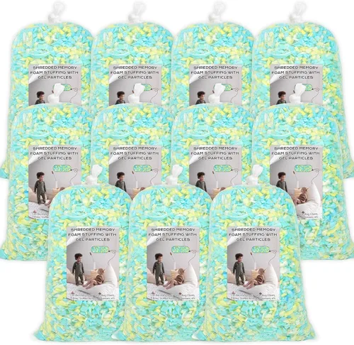 Vista 12 de Relleno para saco de boxeo de 5 libras, relleno de frijoles para almohada y puf, relleno de espuma viscoelástica triturada, relleno para saco