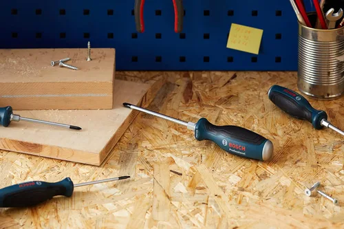 Vista 9 de Bosch Professional 1600A016BF Juego de destornilladores de 6 piezas (longitud: 75/100/4.921 in, en caja de cartón)