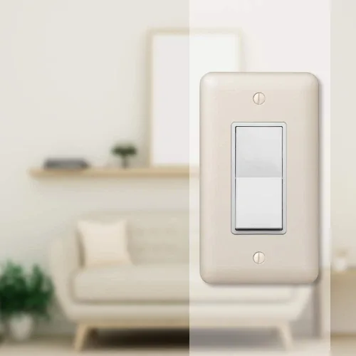 Vista 2 de Amerelle Devon Single Rocker - Placa de pared de acero en almendra