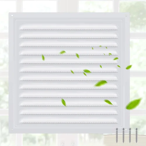 1 Pieza Rejillas de Ventilación de Hastial de Aluminio de 6 x 6 Pulgadas Rejillas de Ventilación de Ático Rejillas de Ventilación de Hastial de