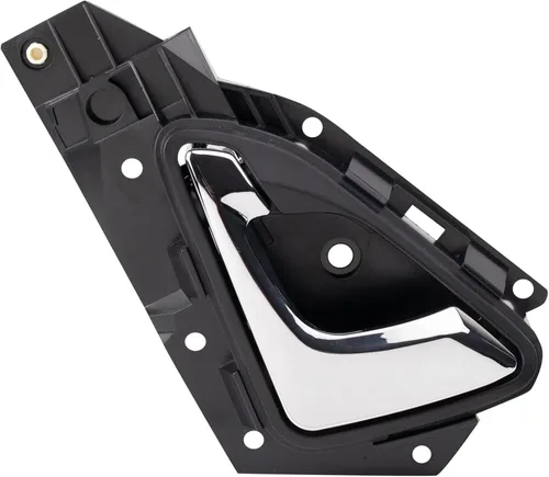 Vista 78 de TRQ Manija de puerta interior delantera izquierda cromada y negra para el lado del conductor compatible con Ford F-150 2012-2014