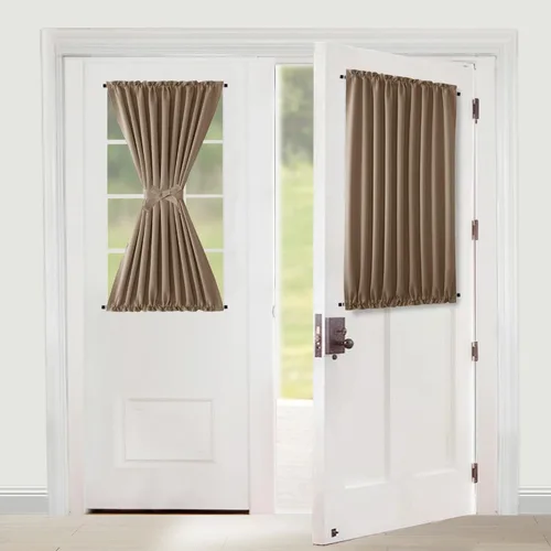 Vista 53 de XWZO - Cortinas para puerta con cortinero, cortinas blackout térmicas y oscurecedoras para puerta francesa, cortinas para ventana de la cocina, 12 x