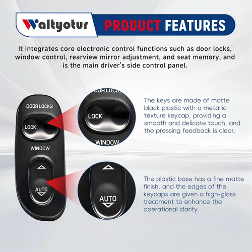 Vista 6 de Interruptor de bloqueo de puerta de ventana eléctrica delantera izquierda/derecha del lado del conductor y del pasajero para 1997 1998 1999 2000