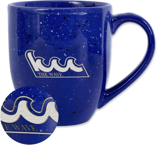 Vista 419 de Rico Industries NCAA Saint Joseph's (PA) Hawks Logo Principal Color Marrón 16 oz Logotipo del Equipo de Color Láser Grabado en Cerámica Moteada Taza