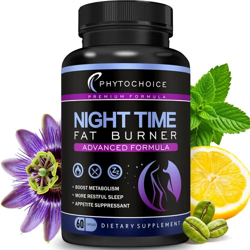 Quemador de grasa nocturno - Píldoras de dieta para pérdida de peso con magnesio, melatonina, CLA, L-carnitina que funcionan durante la noche,
