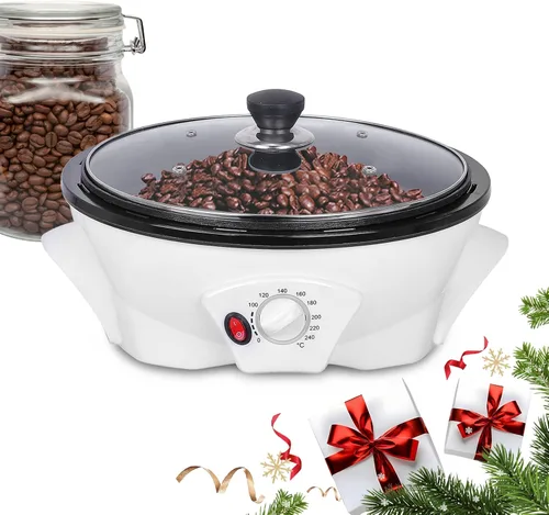 JIAWANSHUN Tostador de café eléctrico 17.64 oz Tostador de grano de café 32.0-464.0 °F antiadherente para el hogar granos de cacahuete tostador 1200