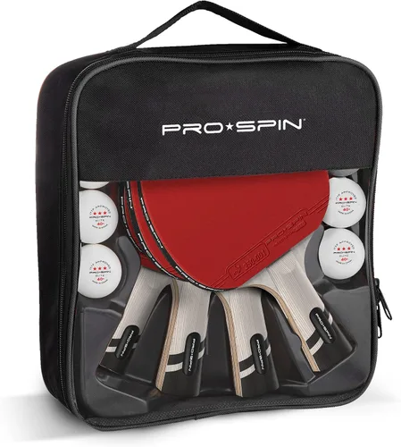 Vista 2 de PRO-SPIN Ping Pong Paddles – ITTF Approved Professional Table Tennis Rackets with Carbon Fiber for Superior Control 7-Ply Blade, Premium Rubber