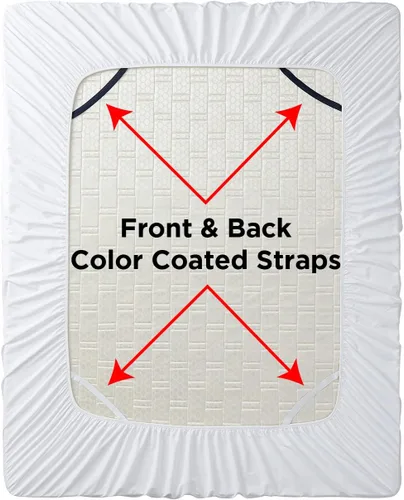 Vista 5 de Empyrean - Sábana bajera de bolsillo extraprofundo, suave, para colchón de 18 a 24 pulgadas, prémium, con correas en las esquinas