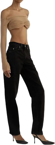 Vista 4 de Camisa de manga larga Y2K para mujer, con hombros descubiertos, ajustada, sexy, ropa de calle