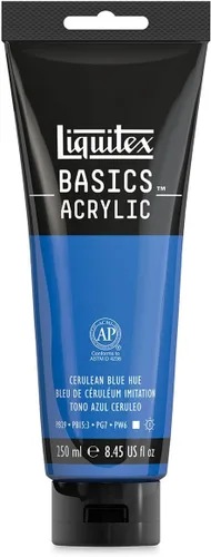 Vista 50 de Liquitex BASICS Pintura Acrílica, Tubo de 250ml (8.5 oz), Azul Ftalocianina