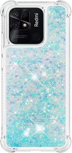 Vista 74 de Funda de silicona transparente con purpurina para Xiaomi Redmi A1 Bling Liquid Clear Star Heart Silicone Bumper a prueba de golpes, funda