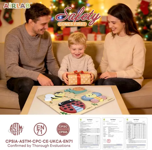 Vista 7 de Rompecabezas de madera para niños pequeños, rompecabezas con forma de animales, juguetes educativos, regalo para niños y niñas, bebé, viaje